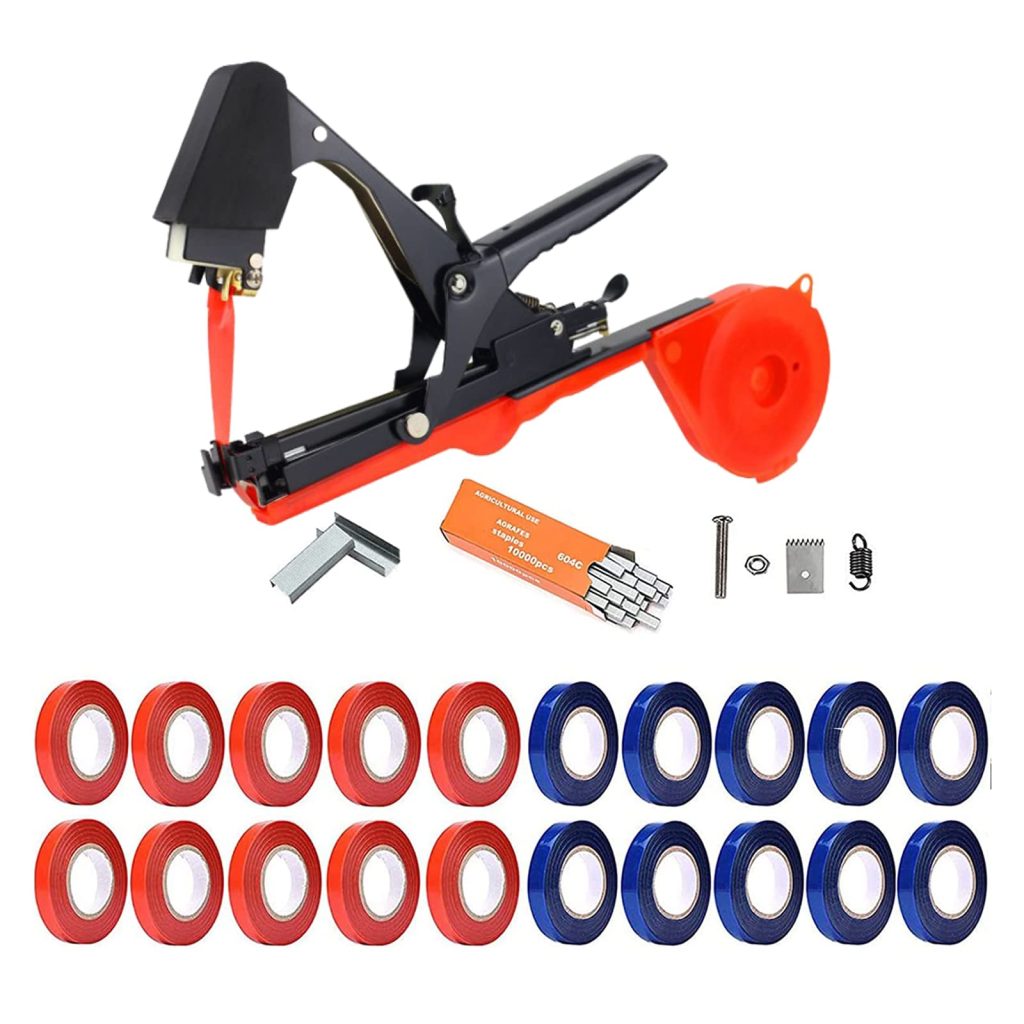 plant tying machine tool for tomatoes
grape vine tying machine usage
plant tape and staples for tying tool