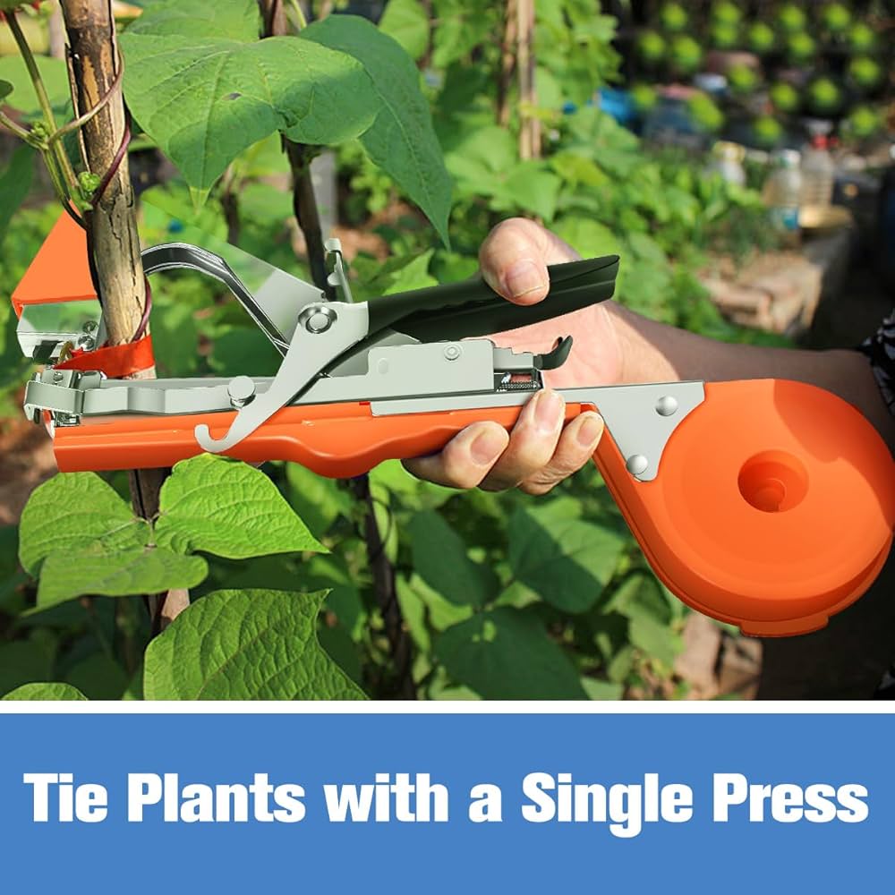 plant tying machine tool for tomatoes
grape vine tying machine usage
plant tape and staples for tying tool