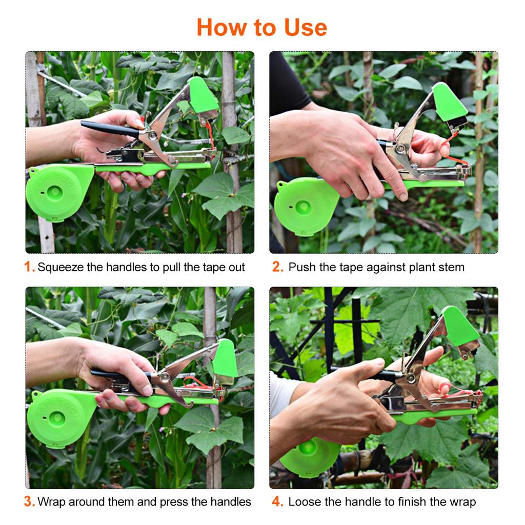plant tying machine tool for tomatoes
grape vine tying machine usage
plant tape and staples for tying tool
