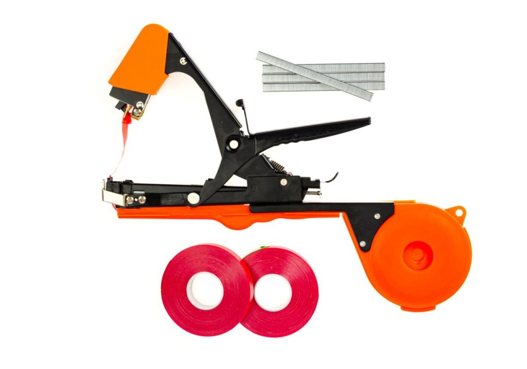 plant tying machine tool for tomatoes
grape vine tying machine usage
plant tape and staples for tying tool