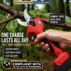 2.5CM Cordless Electric Pruning Shear with 1 Battery and 1 Charger