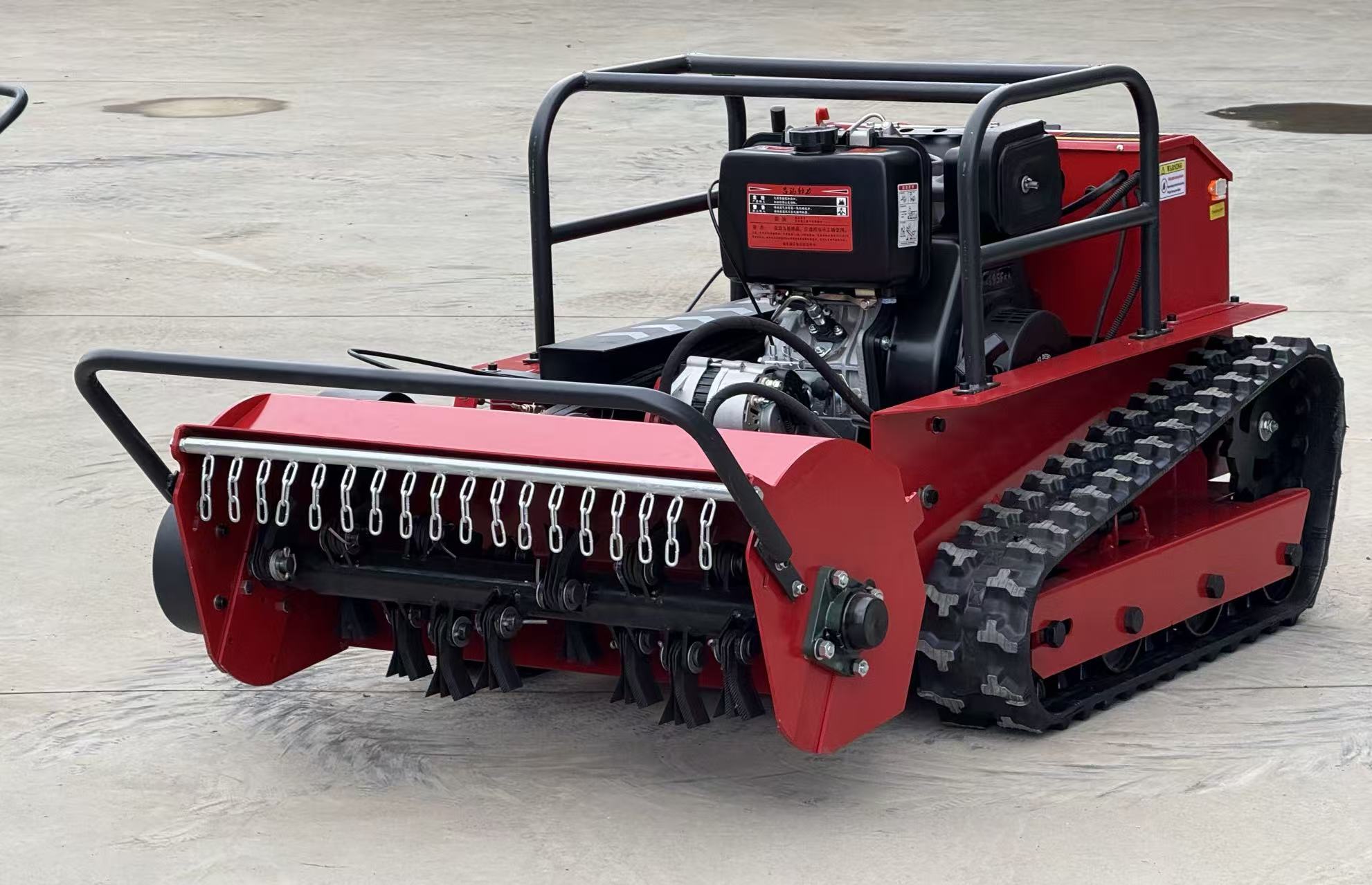 224CC(9HP) Remote Control Lawn Mower – Wheeled Grass Cutter