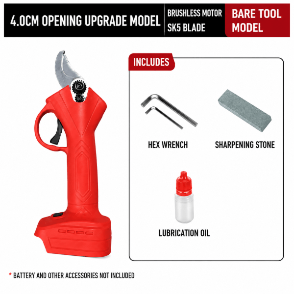 2.5CM Cordless Electric Pruning Shear Bare Tool