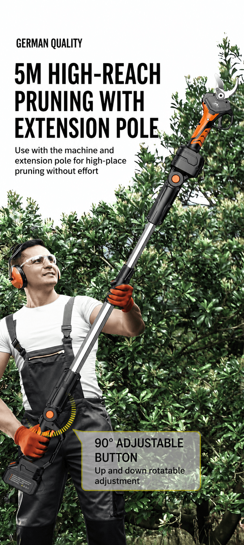 2.5CM Cordless Electric Pruning Shear with 1 Battery and 1 Charger