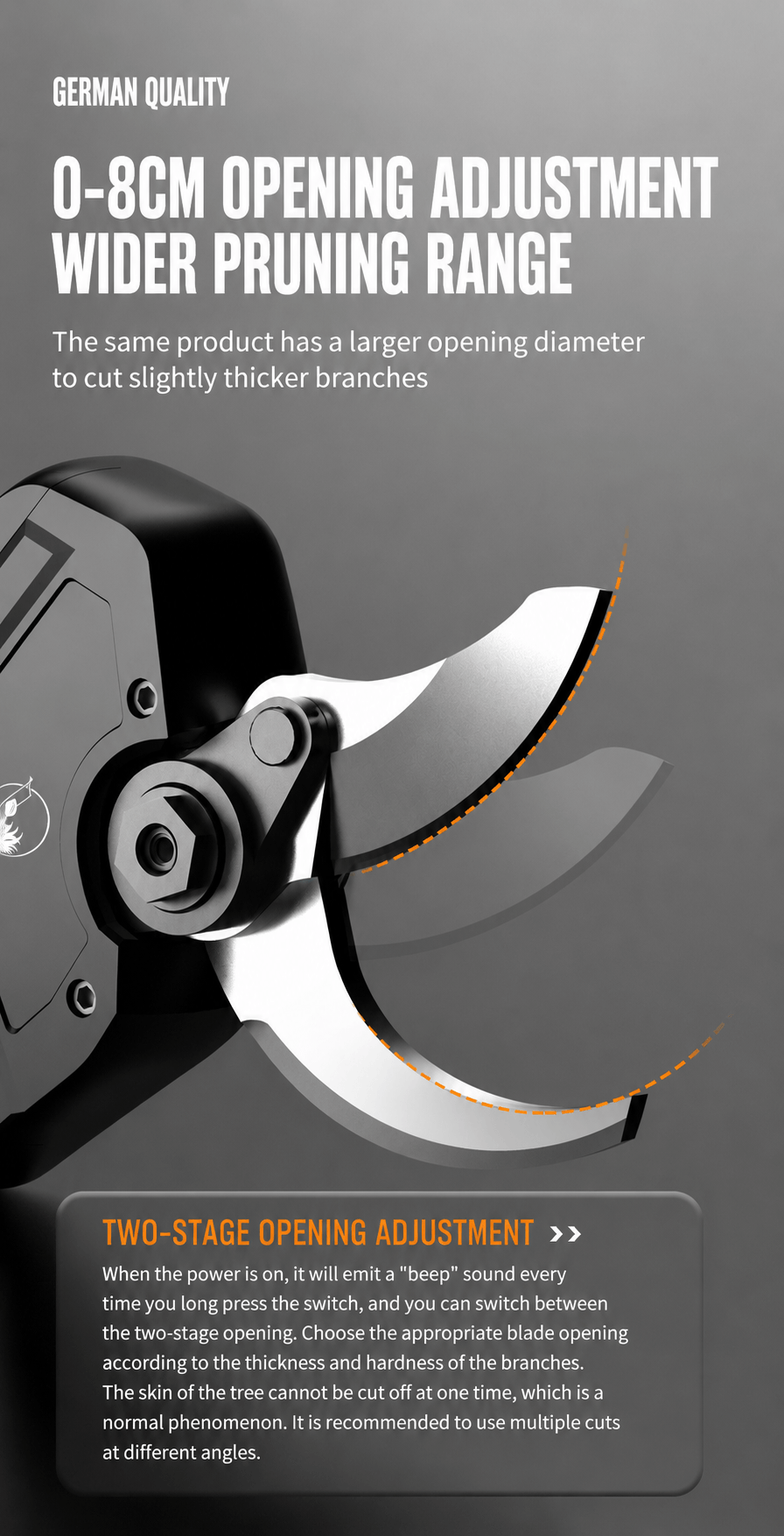 2.5CM Cordless Electric Pruning Shear with 1 Battery and 1 Charger